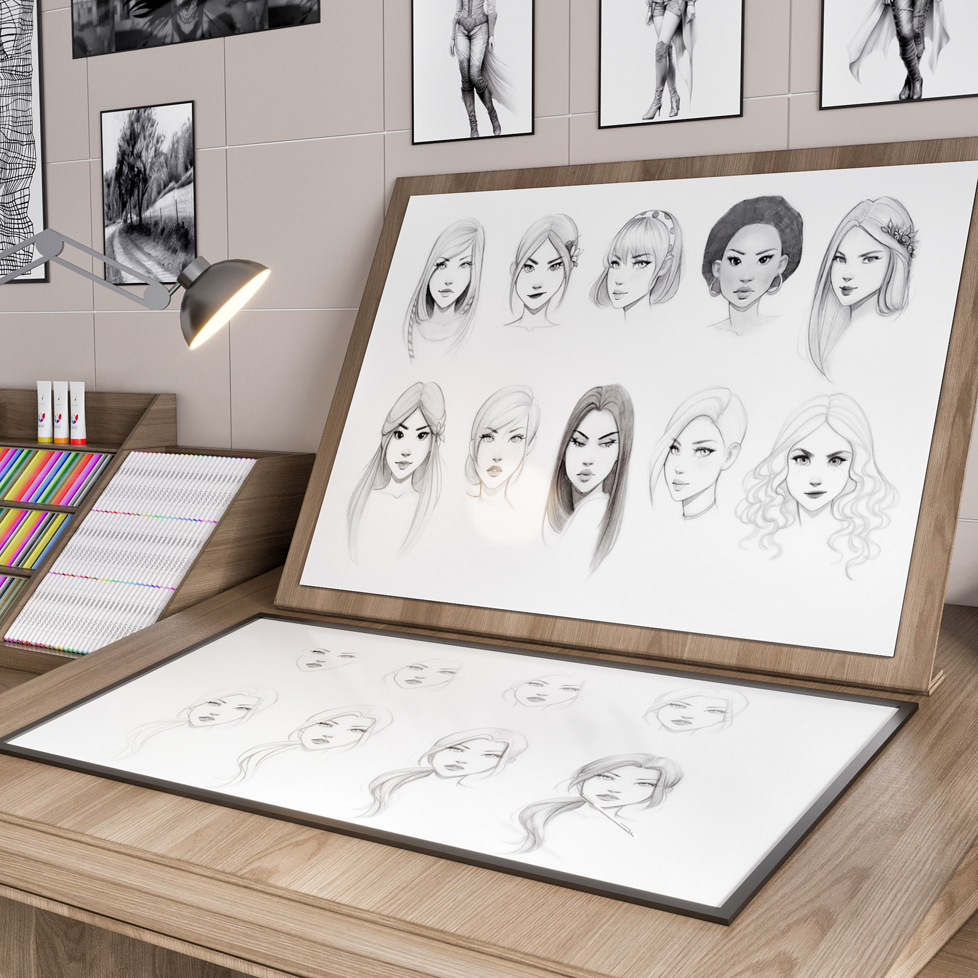 OFFICE FURNITURE NO20 A 3D model_11