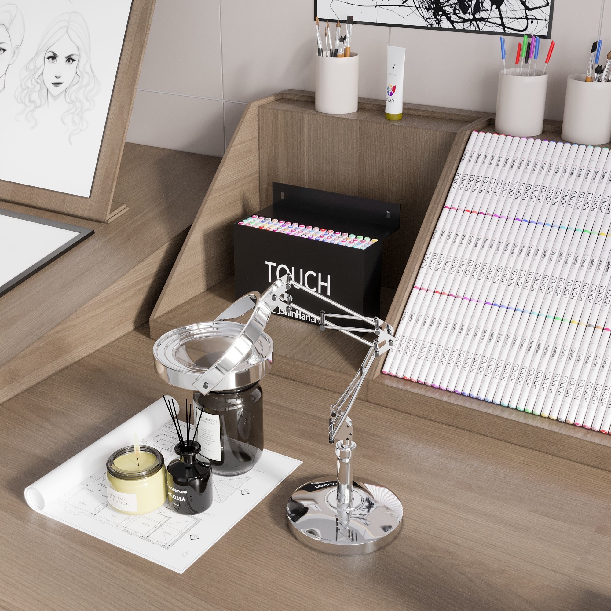 OFFICE FURNITURE NO20 A 3D model_5