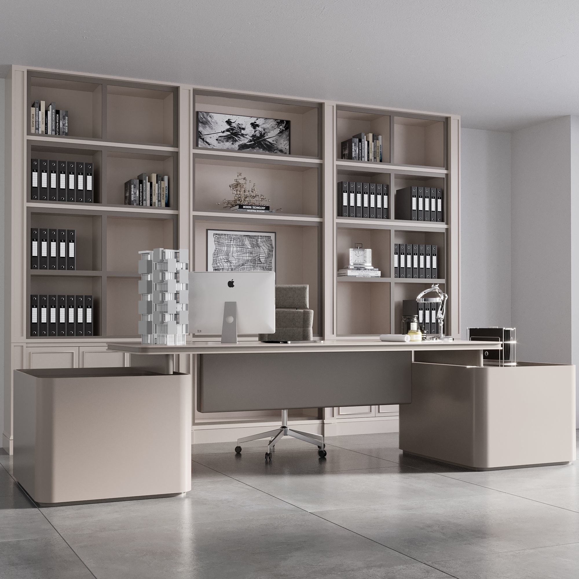 OFFICE FURNITURE NO19 A 3D model_5