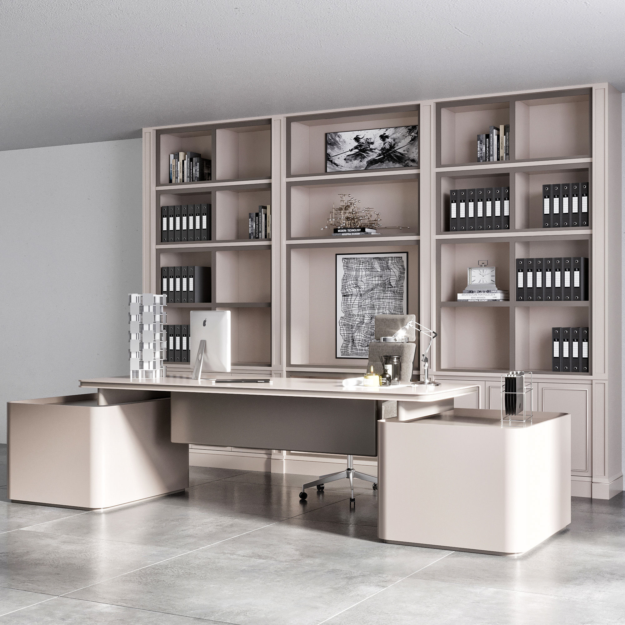 OFFICE FURNITURE NO19 A 3D model_11