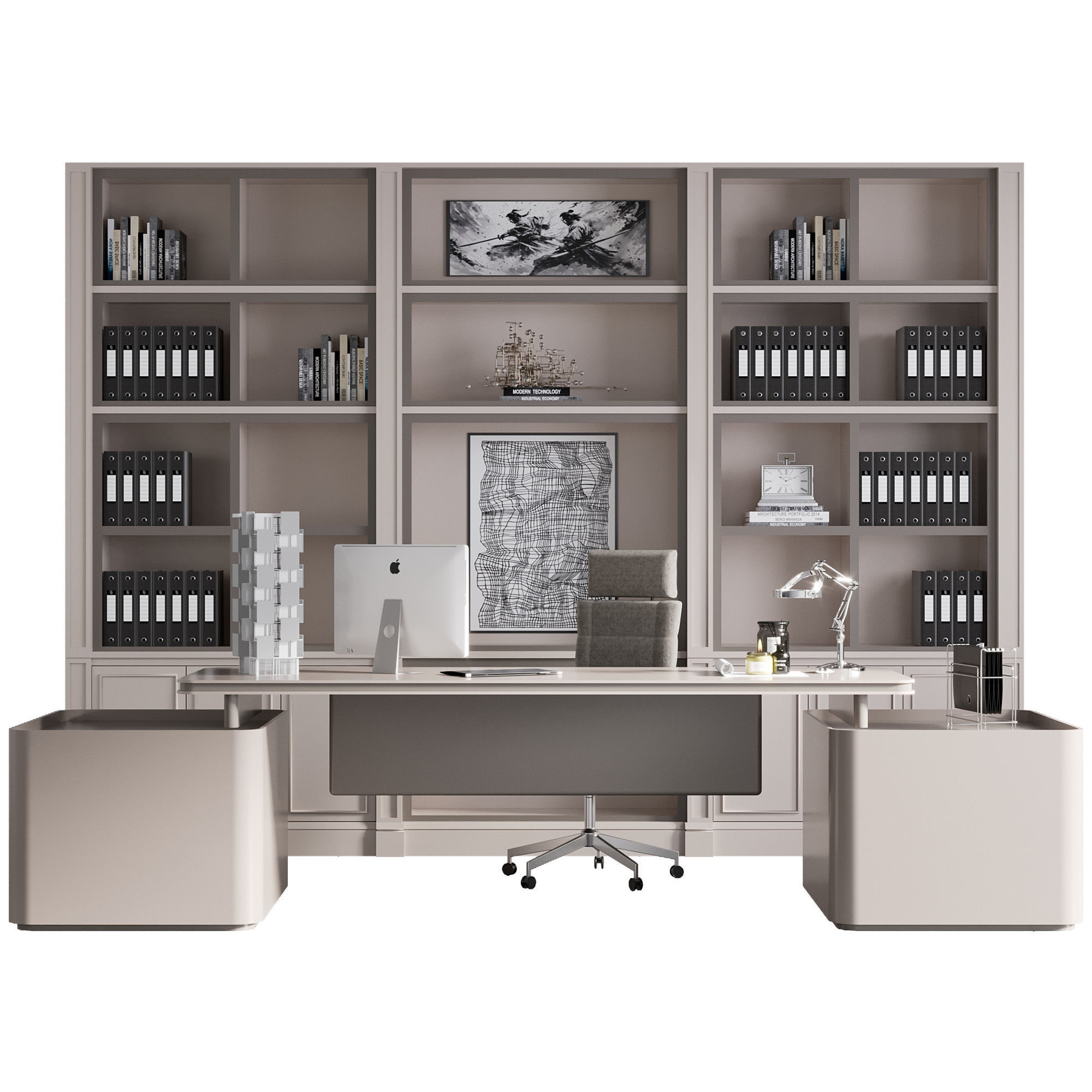 OFFICE FURNITURE NO19 A 3D model_10