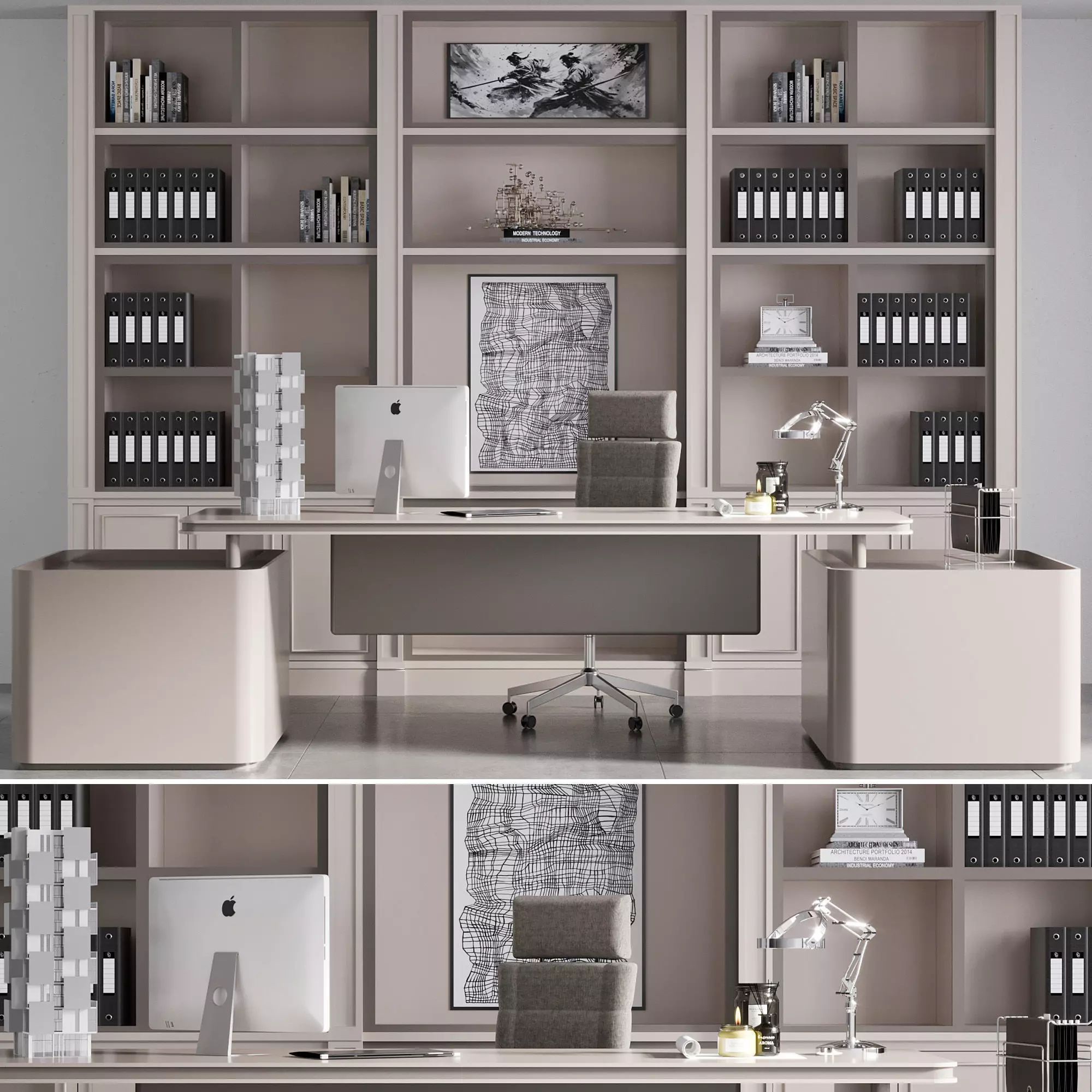 OFFICE FURNITURE NO19 A 3D model_0