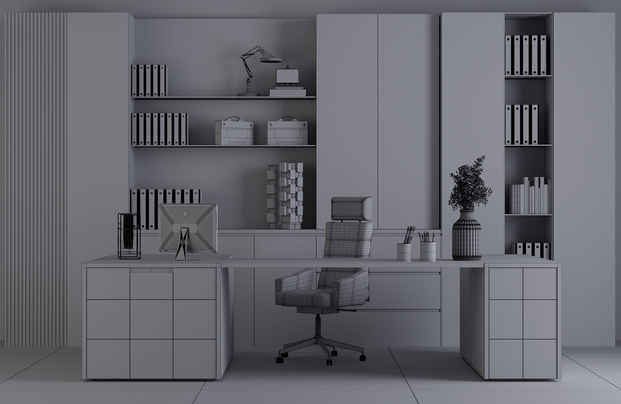 OFFICE FURNITURE NO18 A 3D model_14