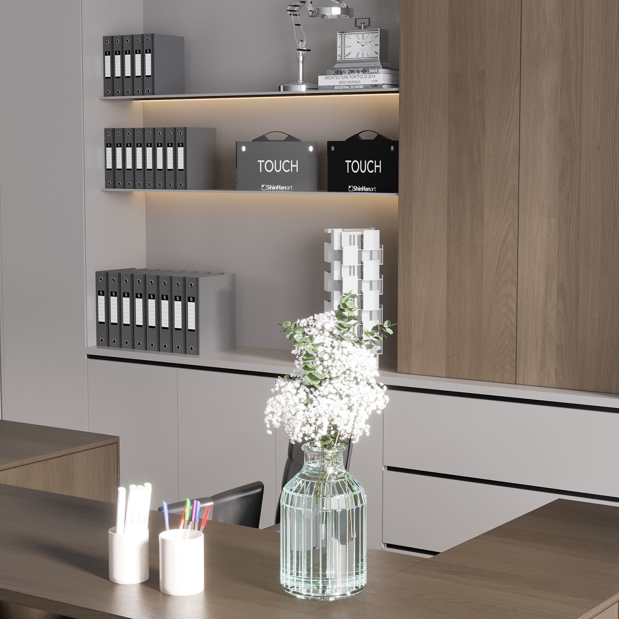 OFFICE FURNITURE NO18 A 3D model_2