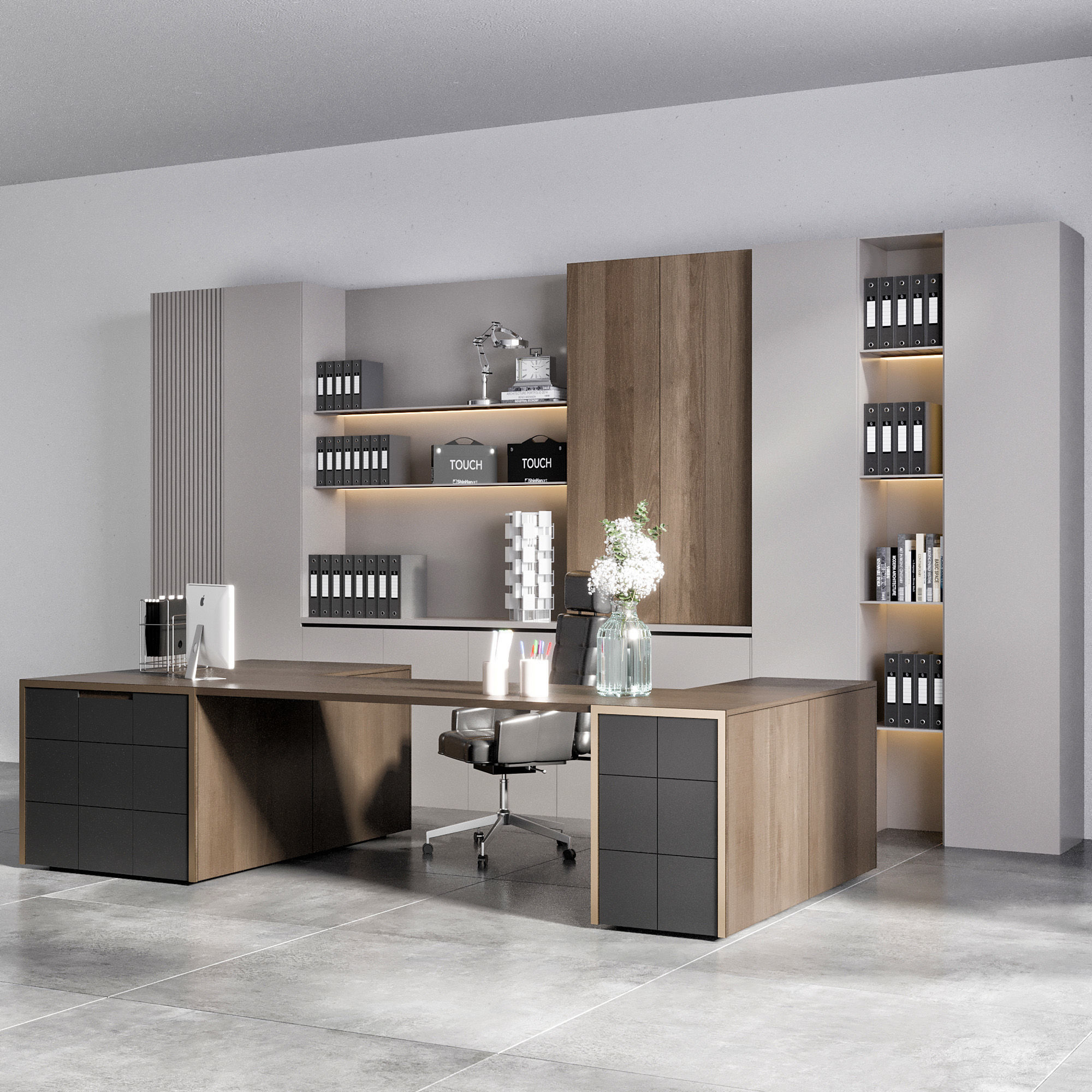OFFICE FURNITURE NO18 A 3D model_10