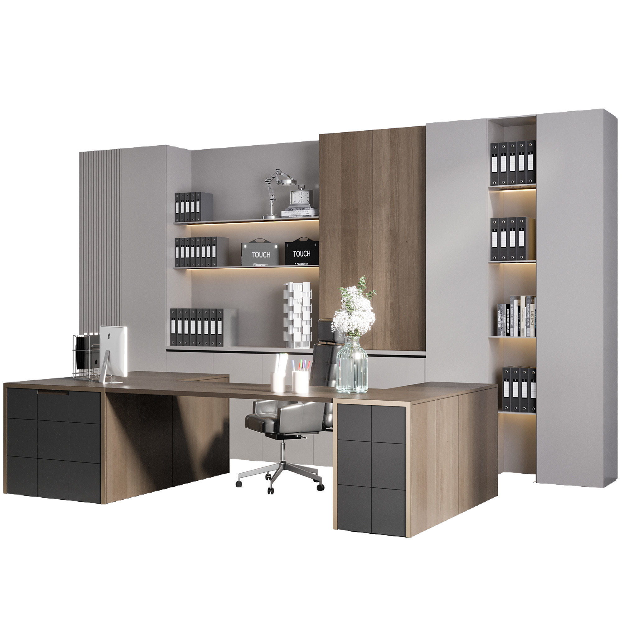 OFFICE FURNITURE NO18 A 3D model_9