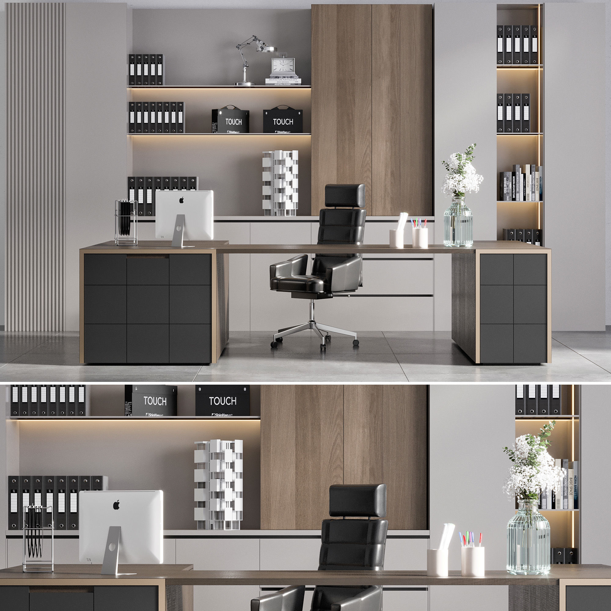 OFFICE FURNITURE NO18 A 3D model_1