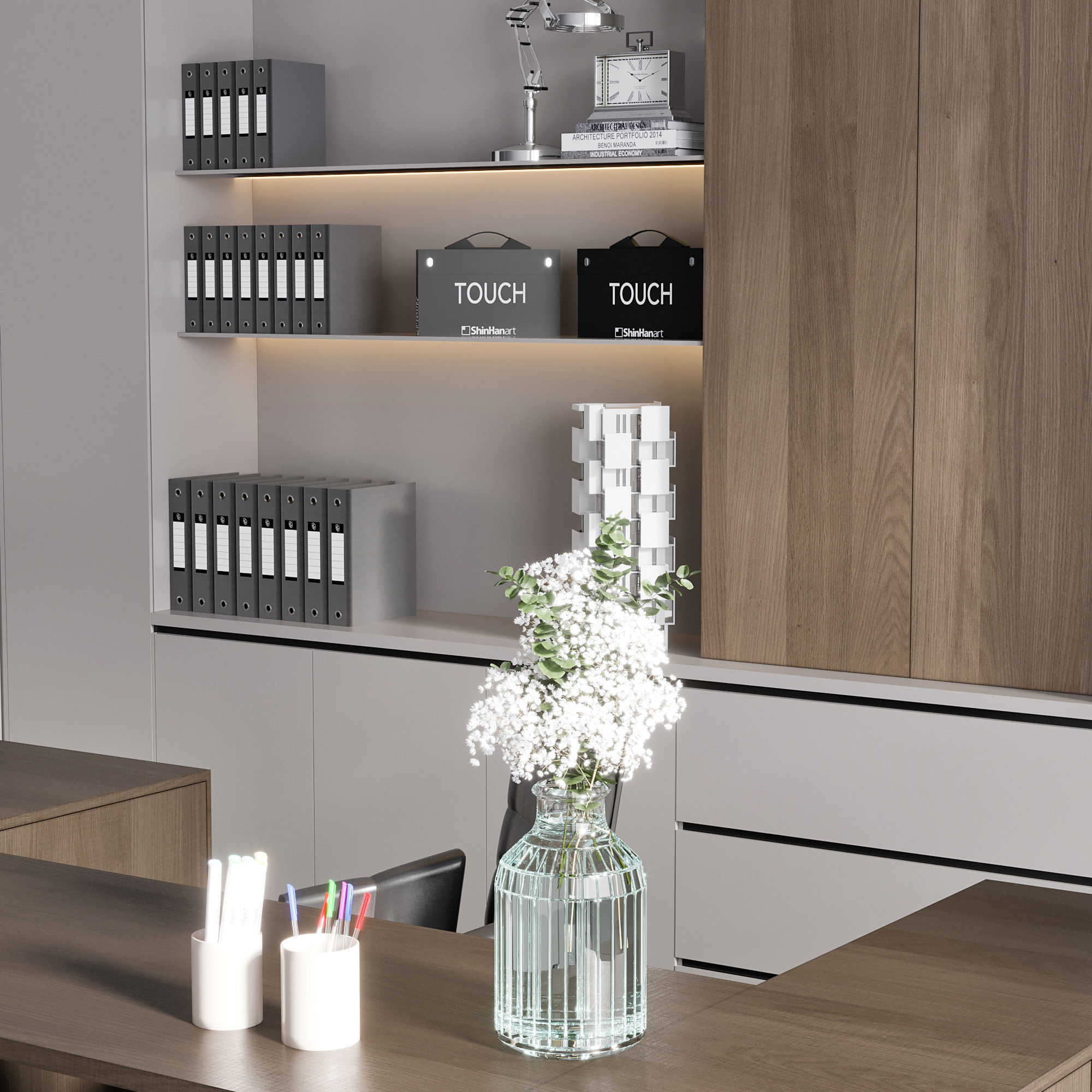 OFFICE FURNITURE NO18 A 3D model_12