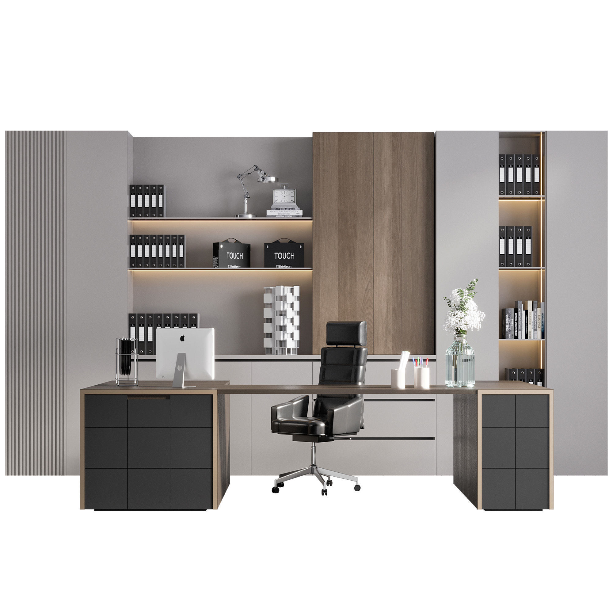 OFFICE FURNITURE NO18 A 3D model_8
