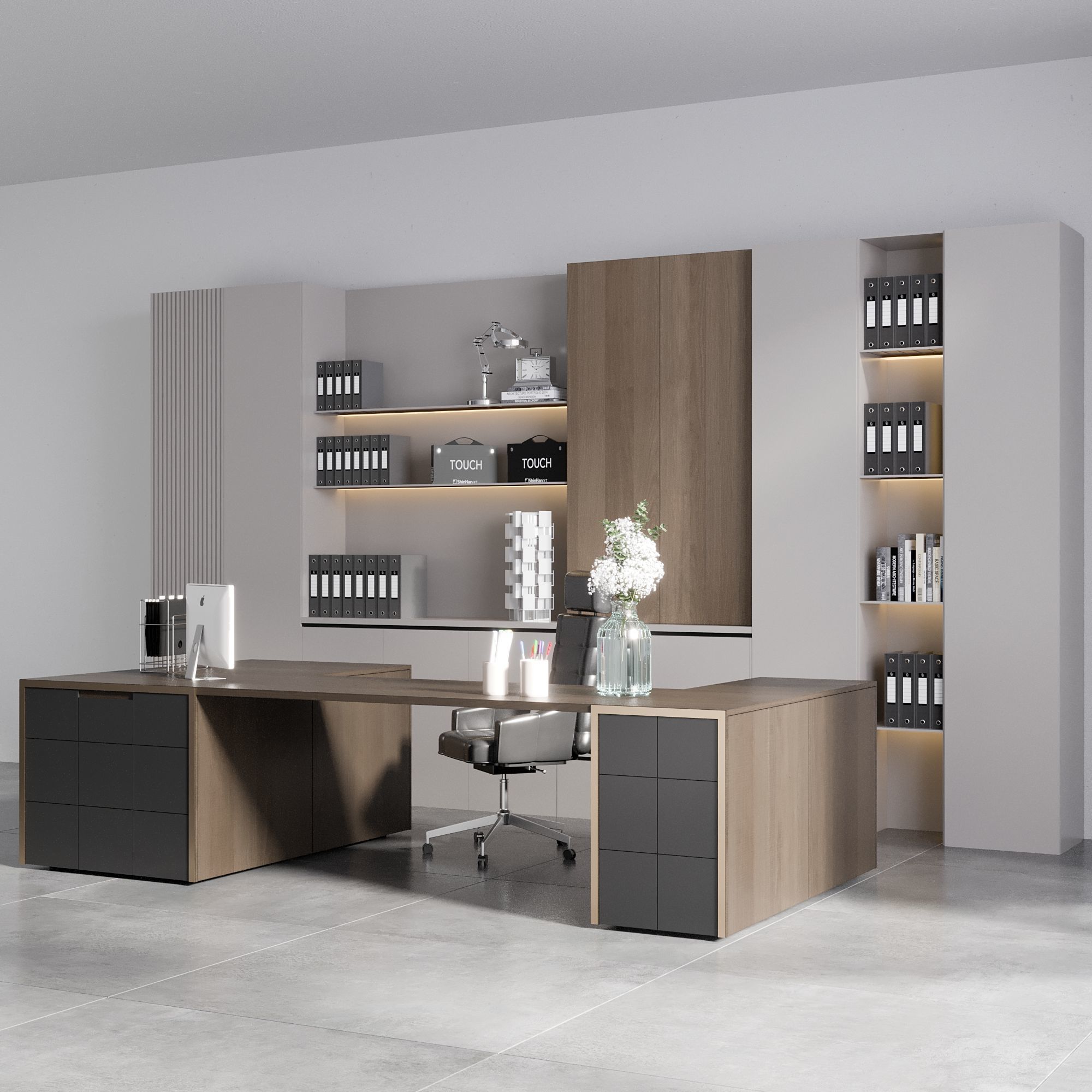 OFFICE FURNITURE NO18 A 3D model_4