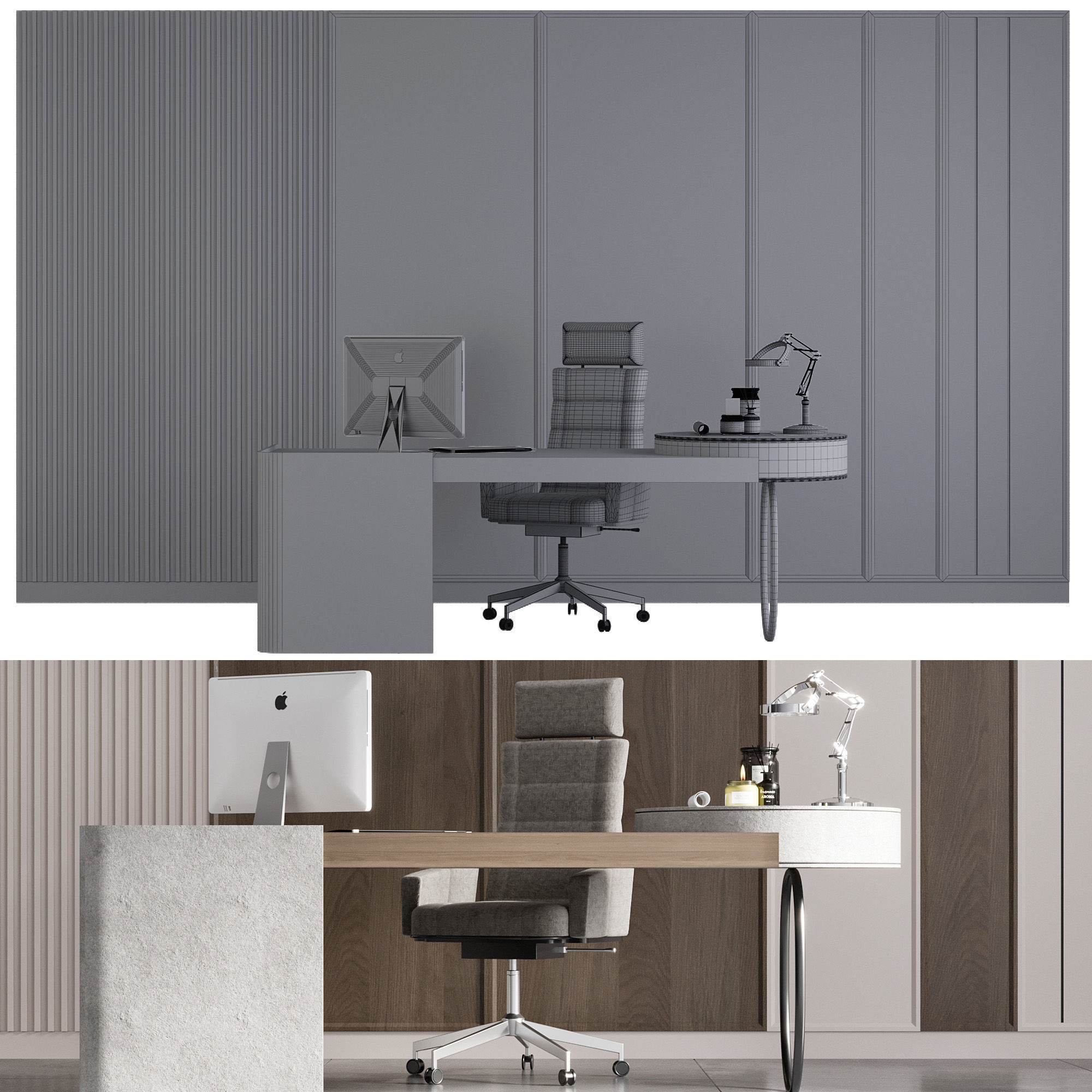 OFFICE FURNITURE NO17 A 3D model_15