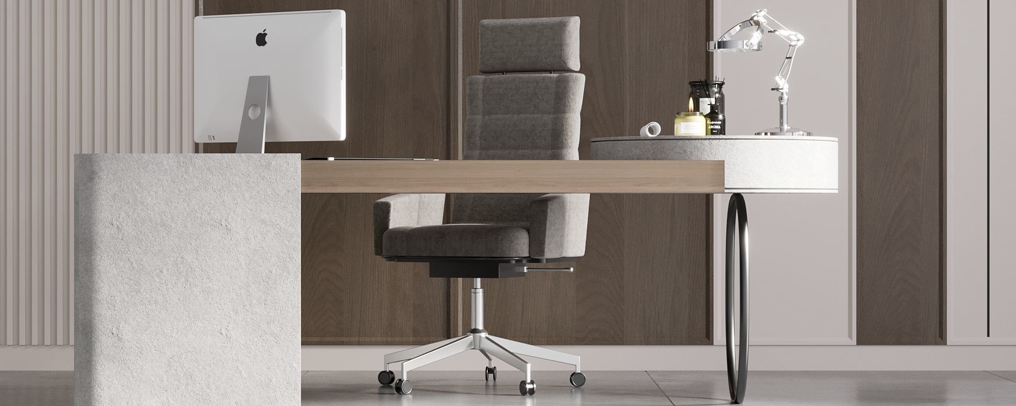 OFFICE FURNITURE NO17 A 3D model_4