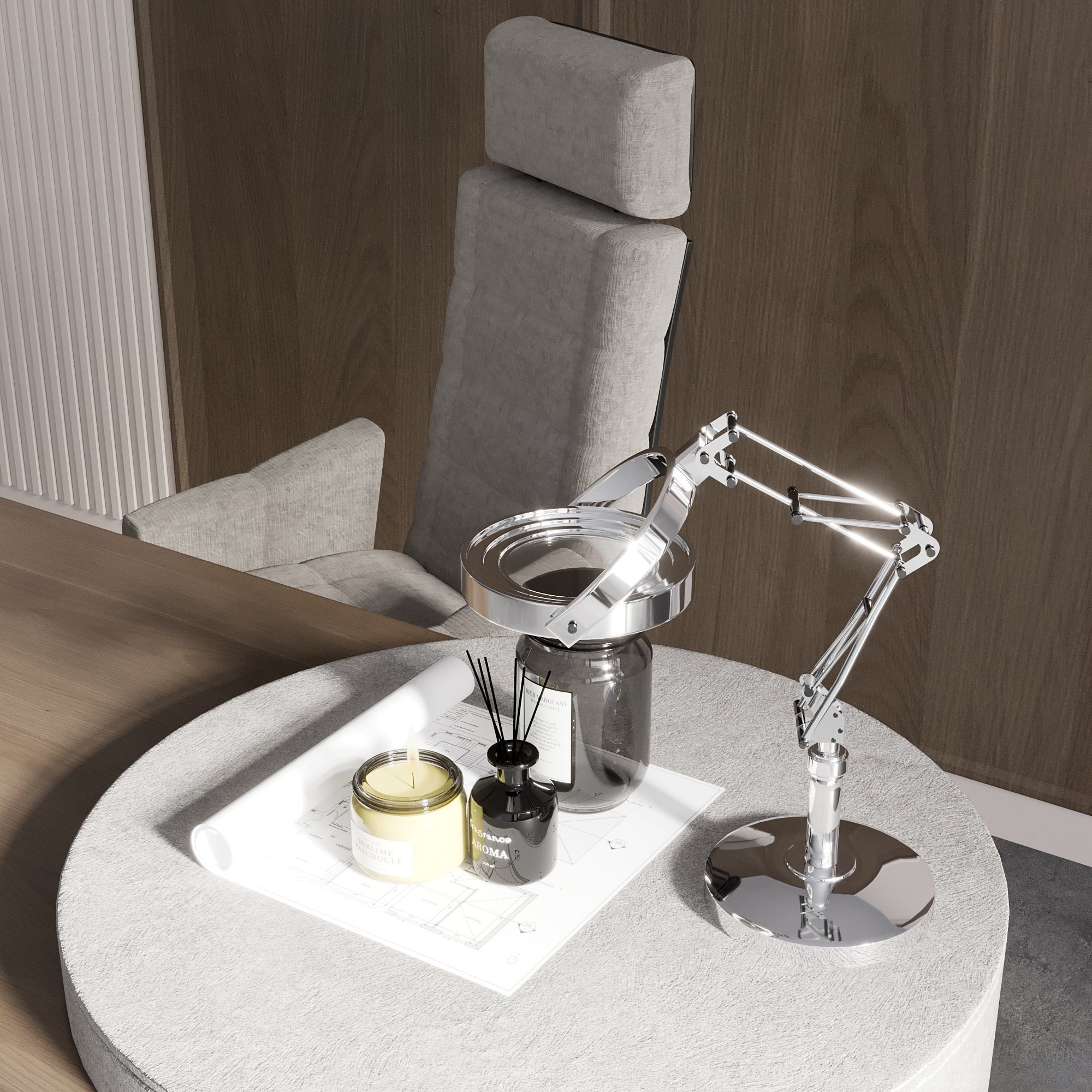 OFFICE FURNITURE NO17 A 3D model_7