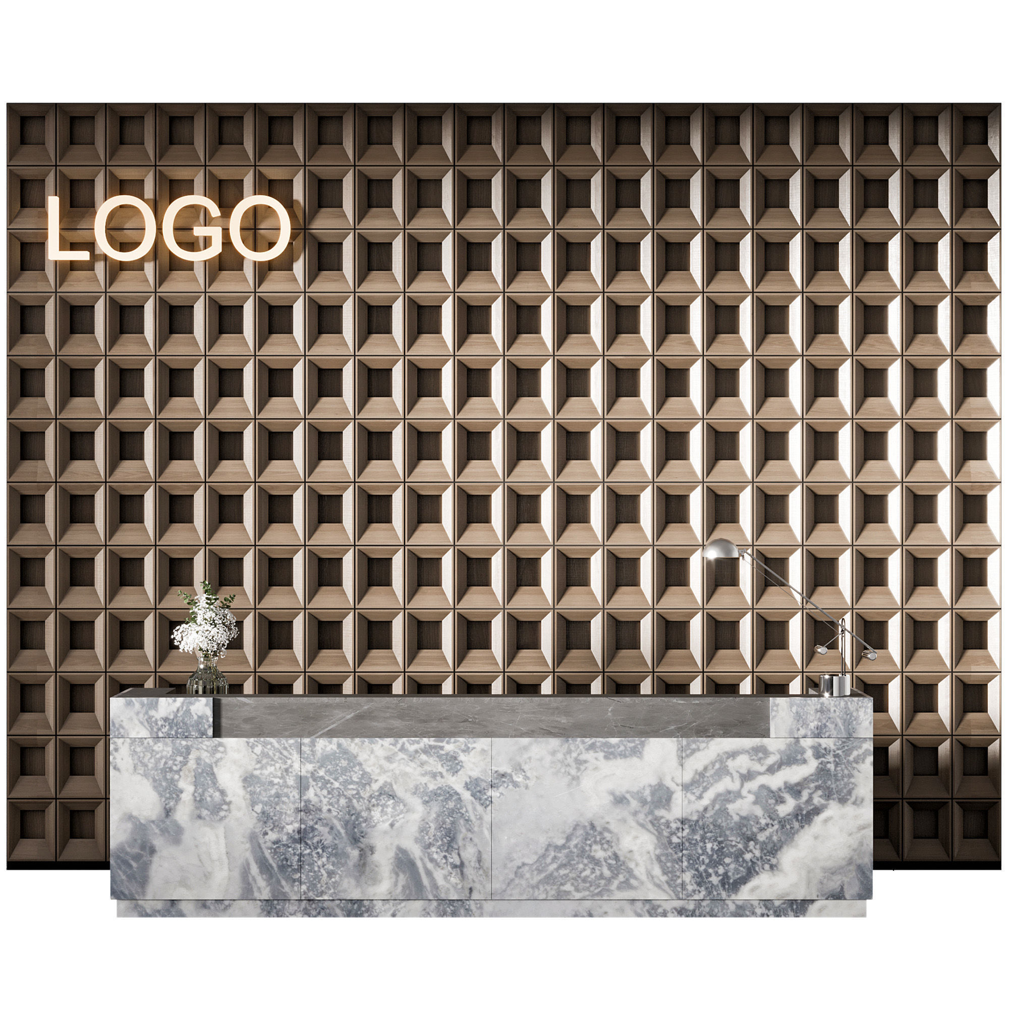 RECEPTION DESK NO23 A 3D model_4