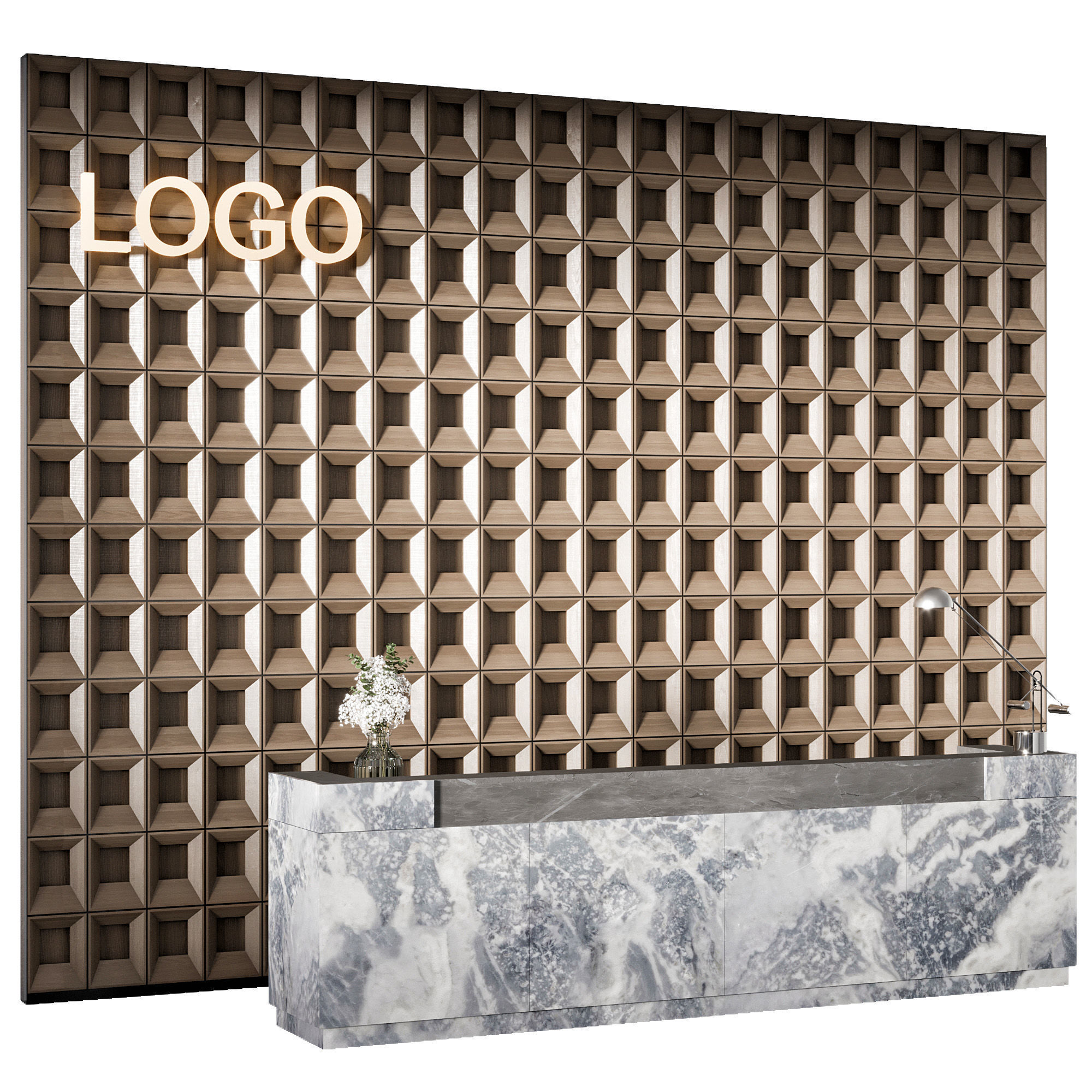 RECEPTION DESK NO23 A 3D model_6