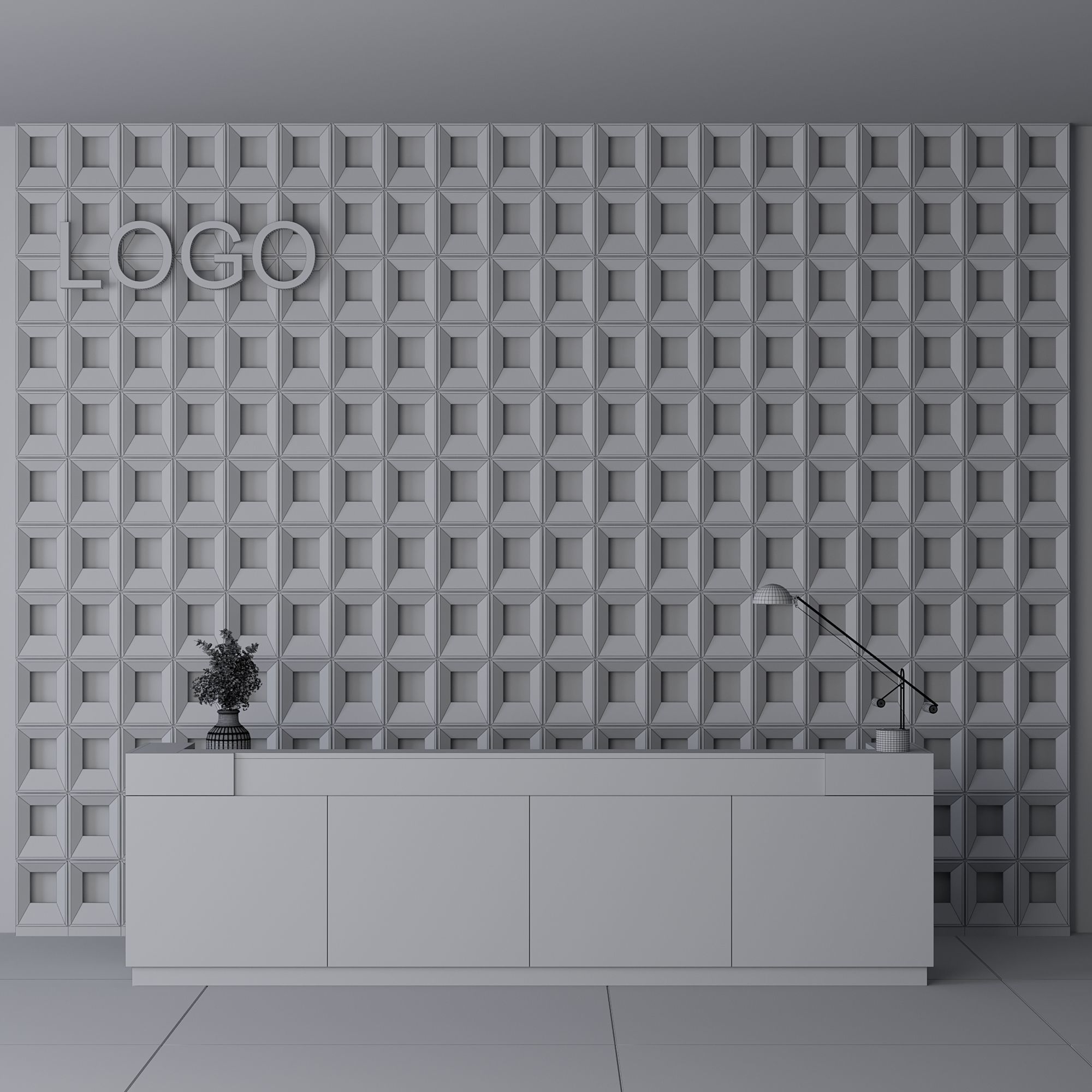 RECEPTION DESK NO23 A 3D model_11