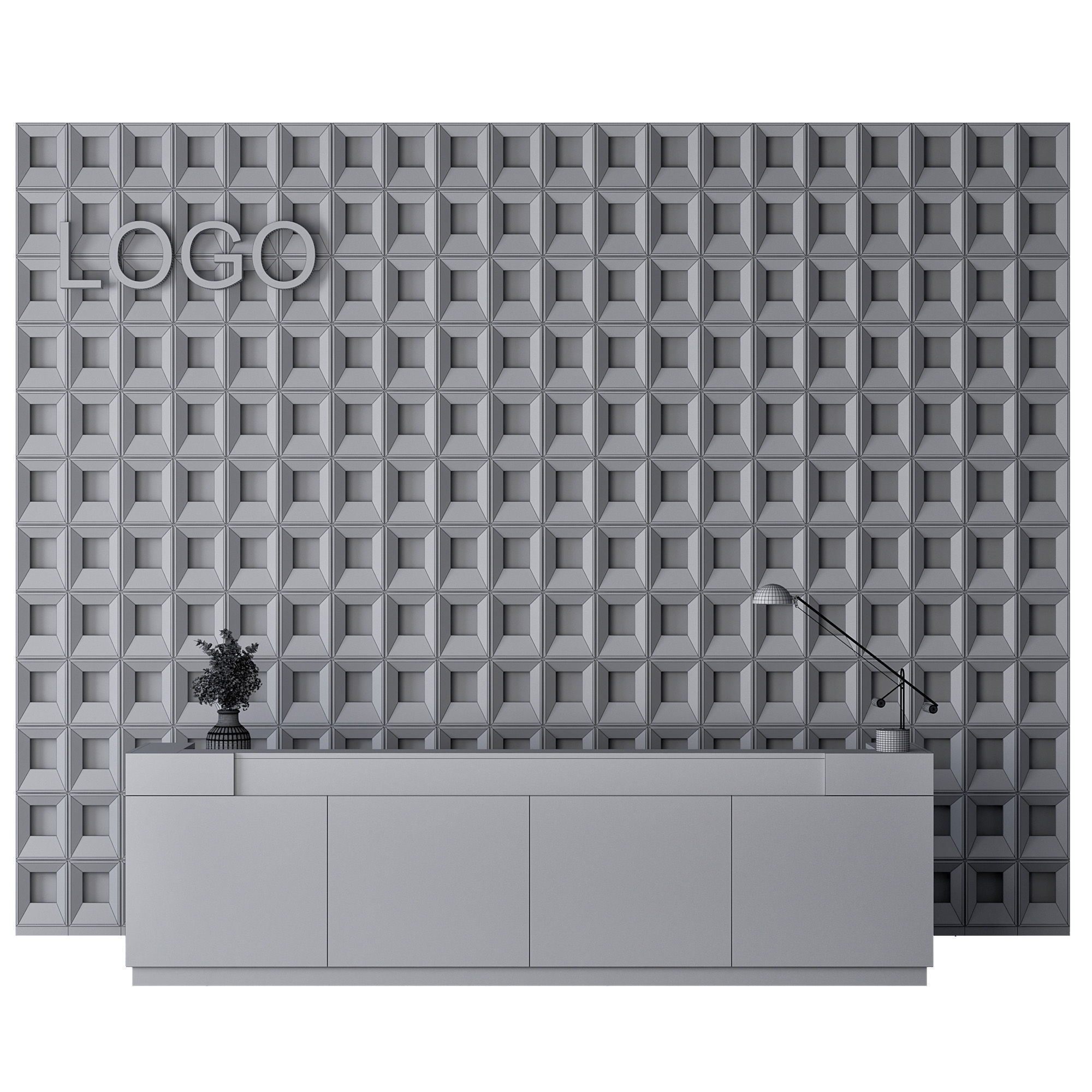 RECEPTION DESK NO23 A 3D model_10