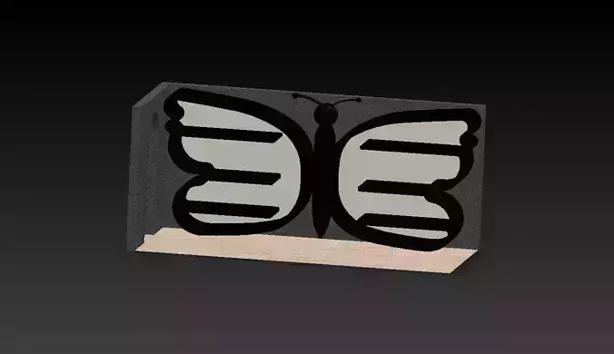 Butterfly-Shaped Wall Bookshelf