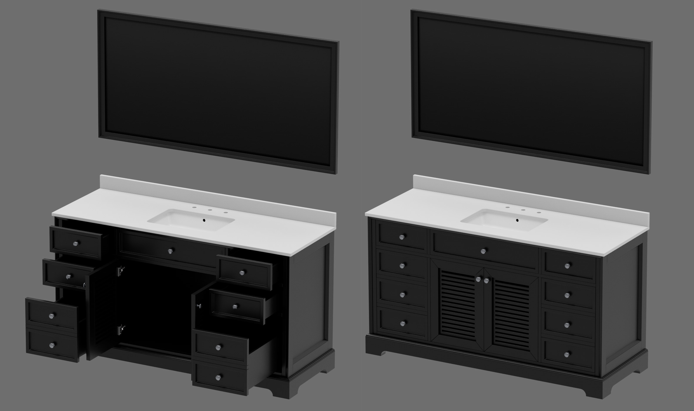 Vanity Cabinets - Batch BB - 13 Models 3D model_4