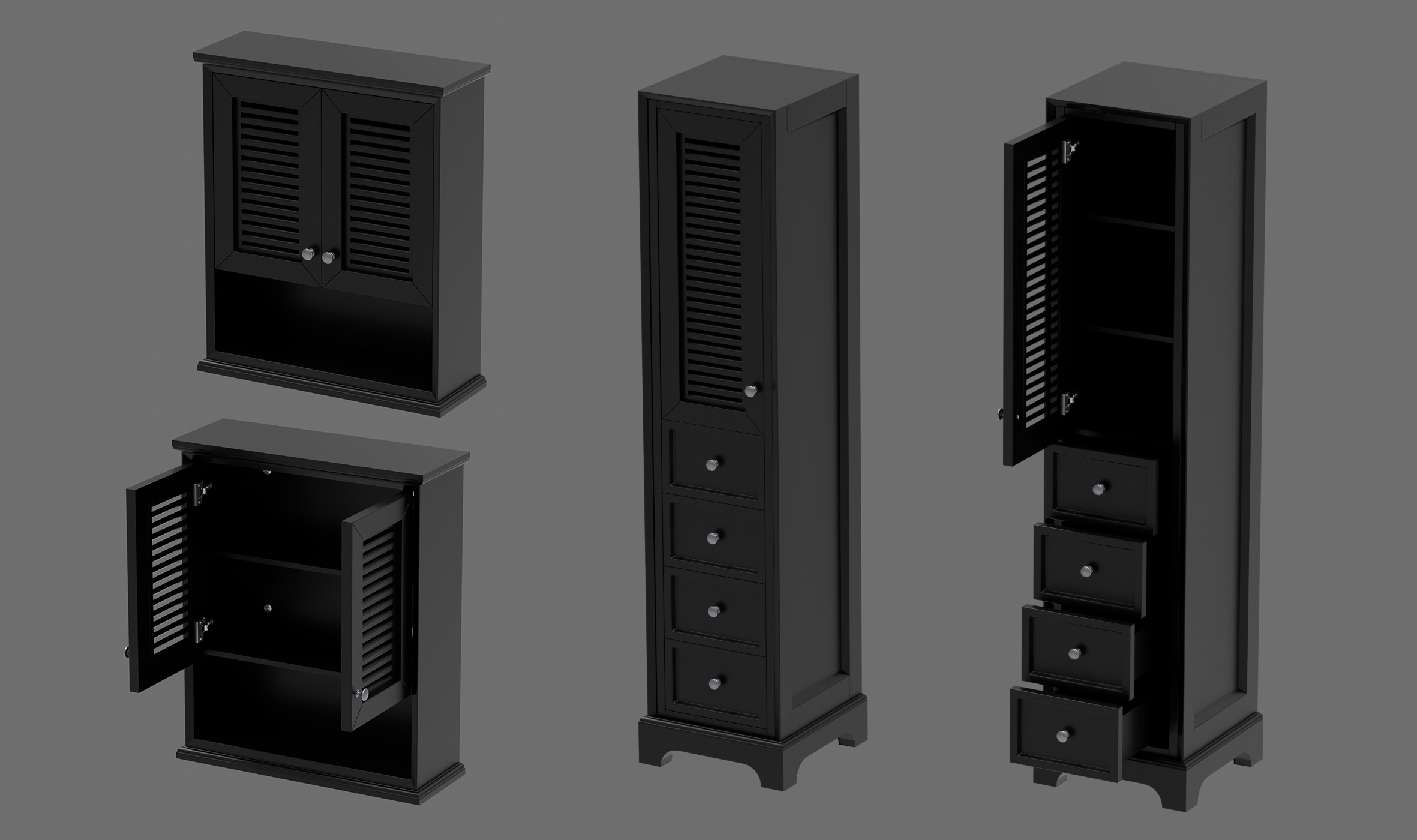 Vanity Cabinets - Batch BB - 13 Models 3D model_7