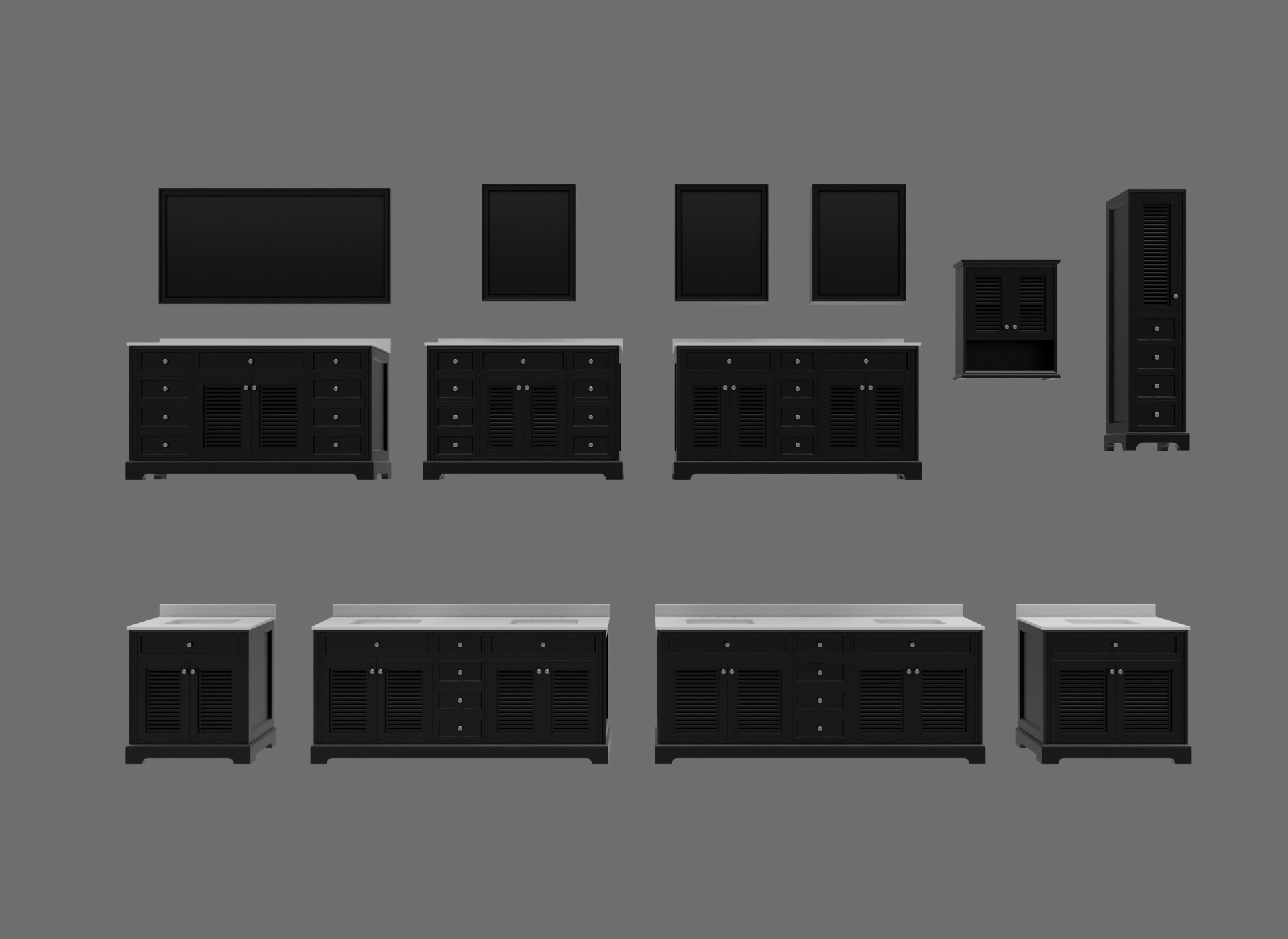 Vanity Cabinets - Batch BB - 13 Models 3D model_2