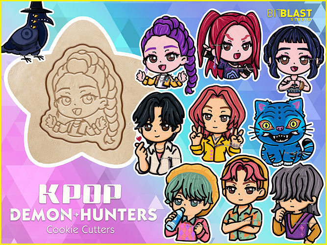 KPop Demon Hunters Cookie Cutters 3D print model