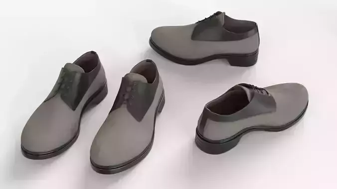 Gary and Black  leather Suede Derbies Shoes 