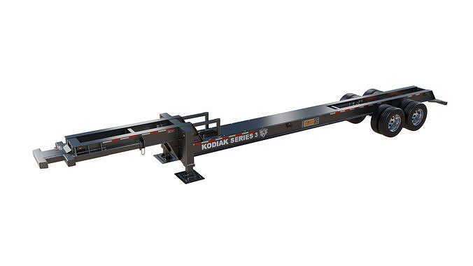 BigJohn knuckleboom loader trailer Forestry Equipment Low-poly 3D model