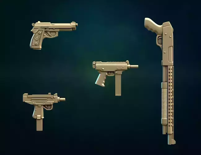 Wepons guns charms