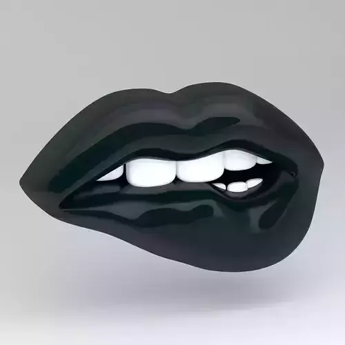Black lips biting