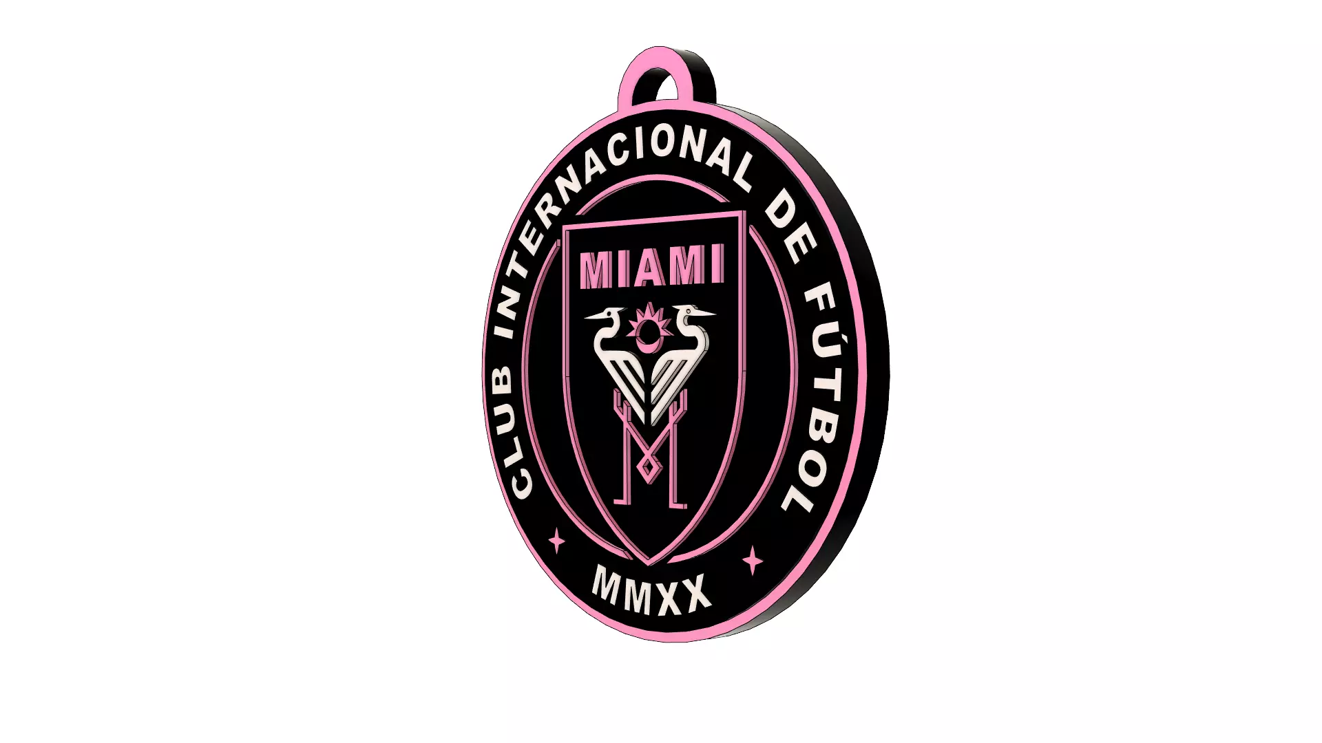Inter Miami Keychain 3D Model 3D print model_0