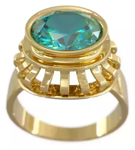 Kirigami Inspired Ring 3D Printable Jewelry Model