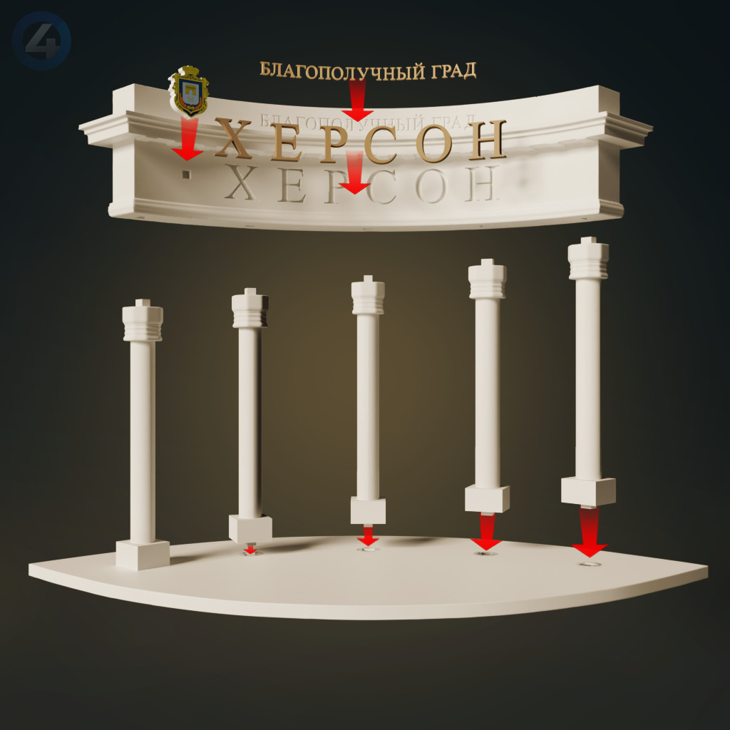 KHERSON PROSPEROUS CITY ARCH MODULAR MODEL 3D print model_1