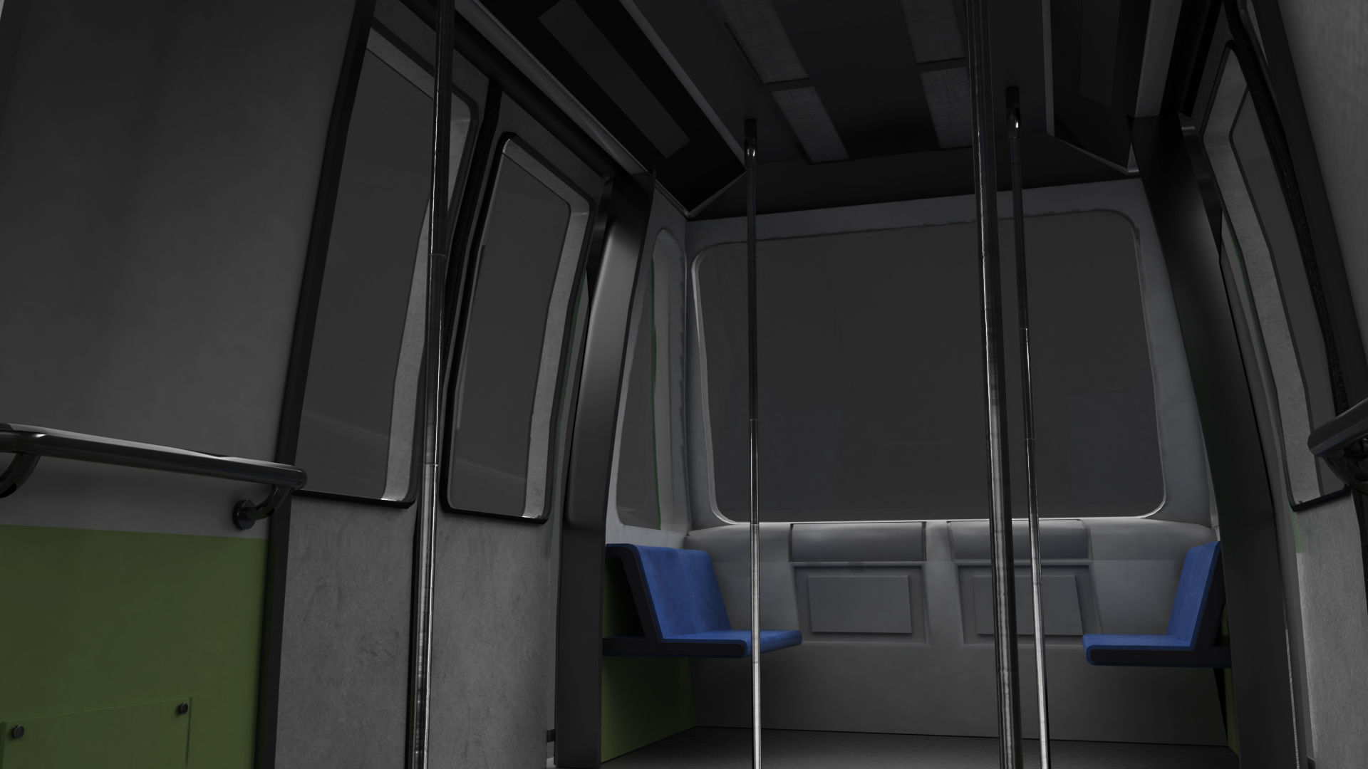 Metromover Low-poly 3D model_5