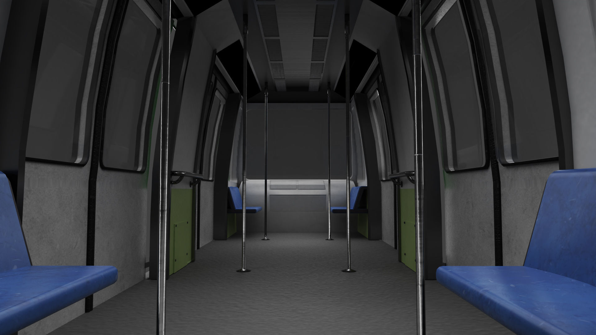 Metromover Low-poly 3D model_3