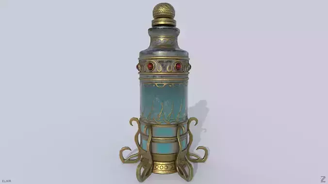 Elixir Low-poly 3D model