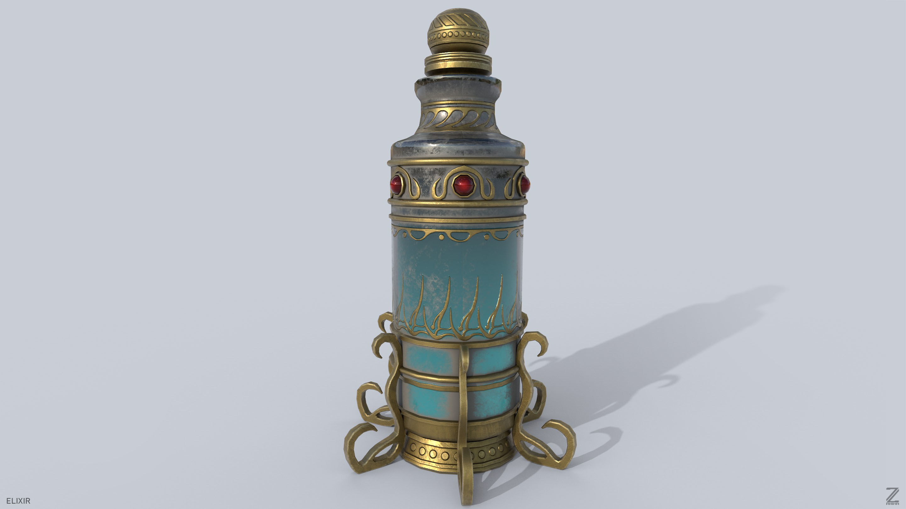 Elixir Low-poly 3D model_2