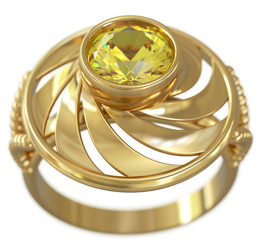 Kirigami Ring 3D Printable Jewelry Model 3D print model