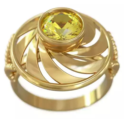 Kirigami Ring 3D Printable Jewelry Model