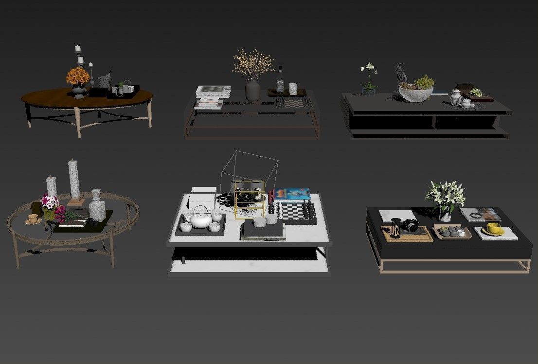 Coffee Table Collection 3D model_1