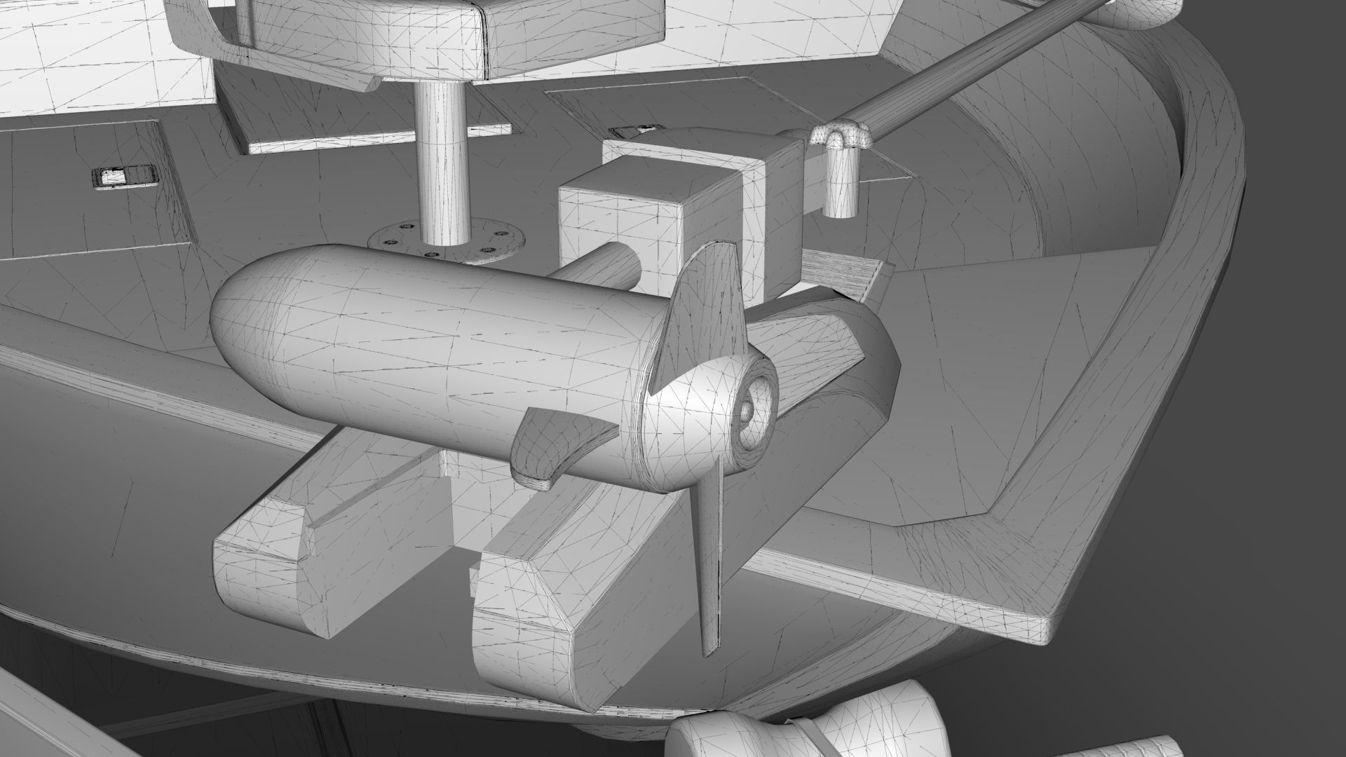 Boat Lowe Fishing Machine 1775 WT plus Trailer  Low-poly 3D model_41