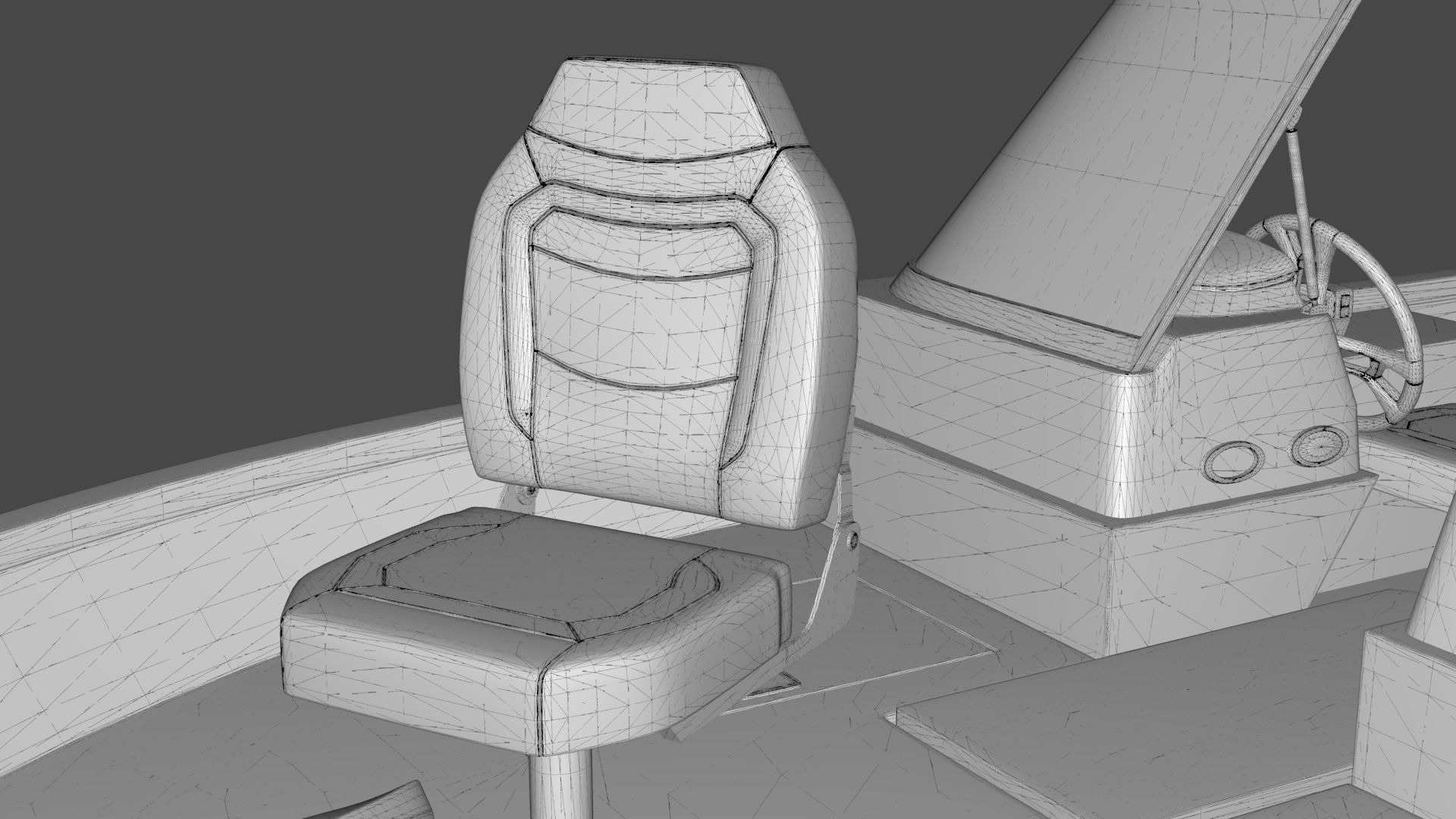 Boat Lowe Fishing Machine 1775 WT plus Trailer  Low-poly 3D model_31