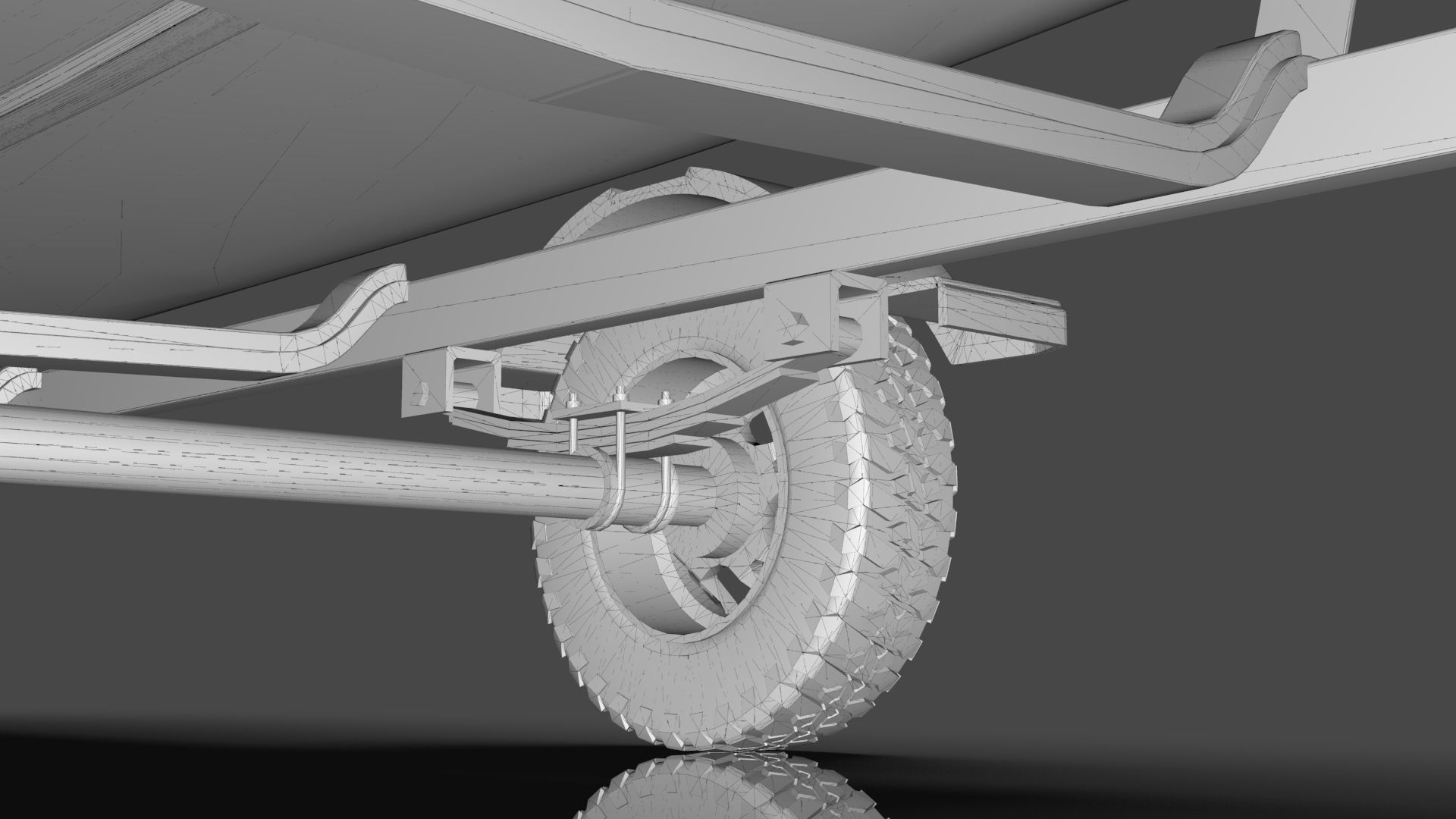 Boat Lowe Fishing Machine 1775 WT plus Trailer  Low-poly 3D model_35