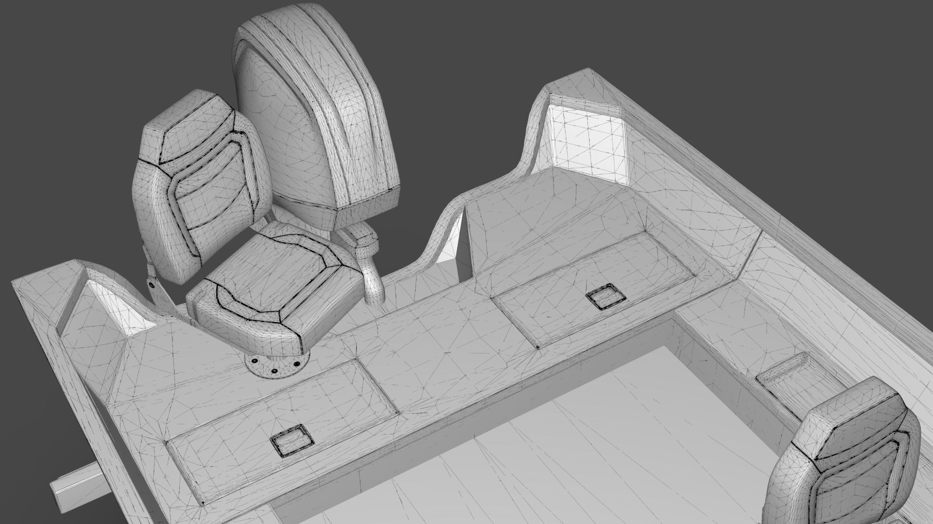 Boat Lowe Fishing Machine 1775 WT plus Trailer  Low-poly 3D model_29