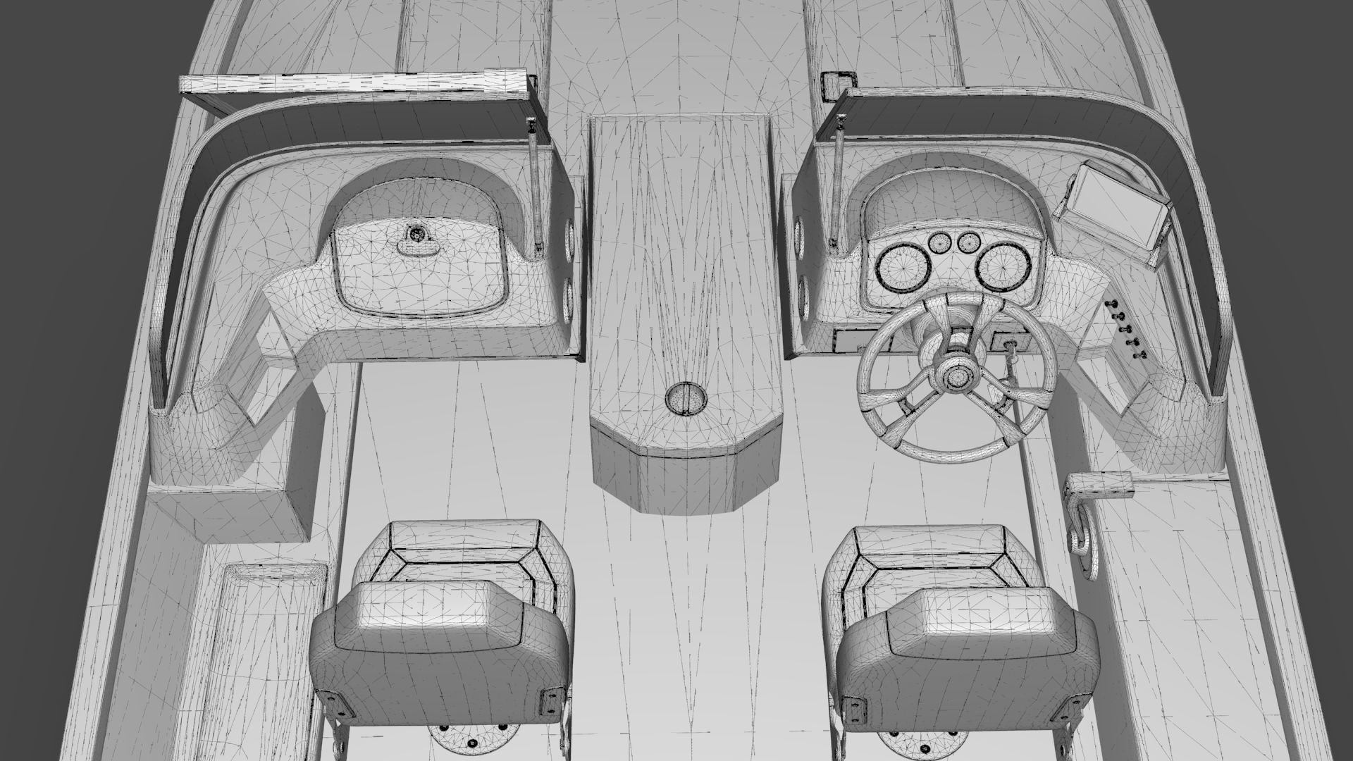 Boat Lowe Fishing Machine 1775 WT plus Trailer  Low-poly 3D model_34