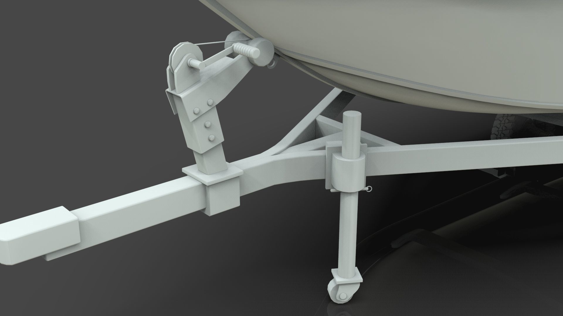 Boat Lowe Fishing Machine 1775 WT plus Trailer  Low-poly 3D model_22