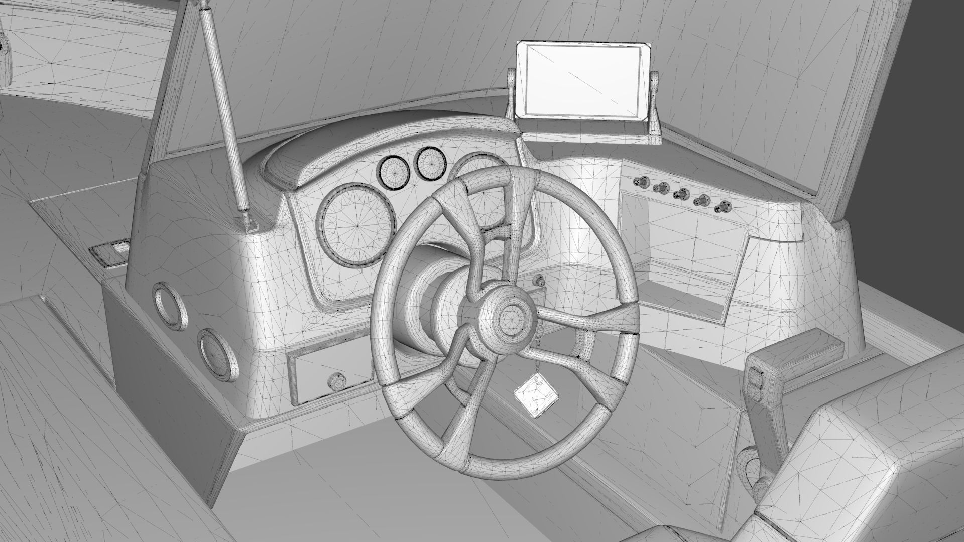 Boat Lowe Fishing Machine 1775 WT plus Trailer  Low-poly 3D model_33