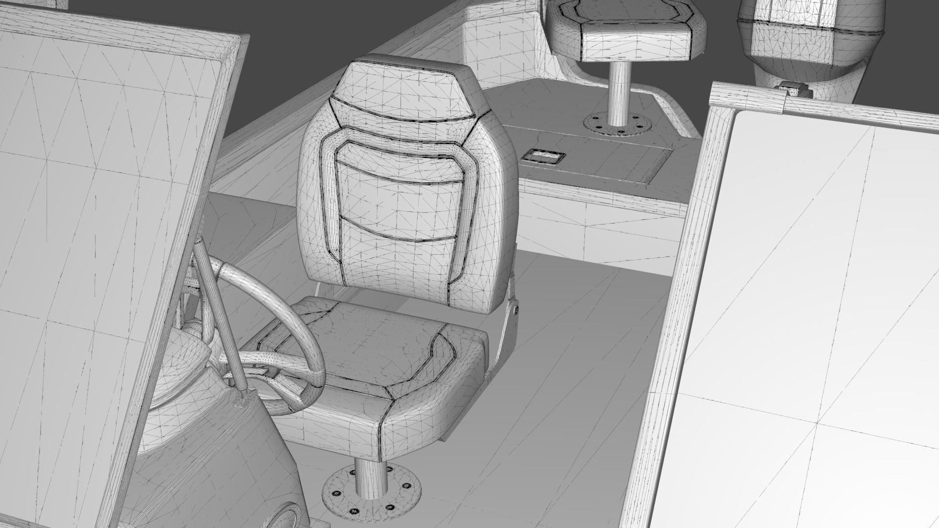 Boat Lowe Fishing Machine 1775 WT plus Trailer  Low-poly 3D model_30