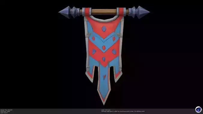 Stylized Fantasy Banner of Valor