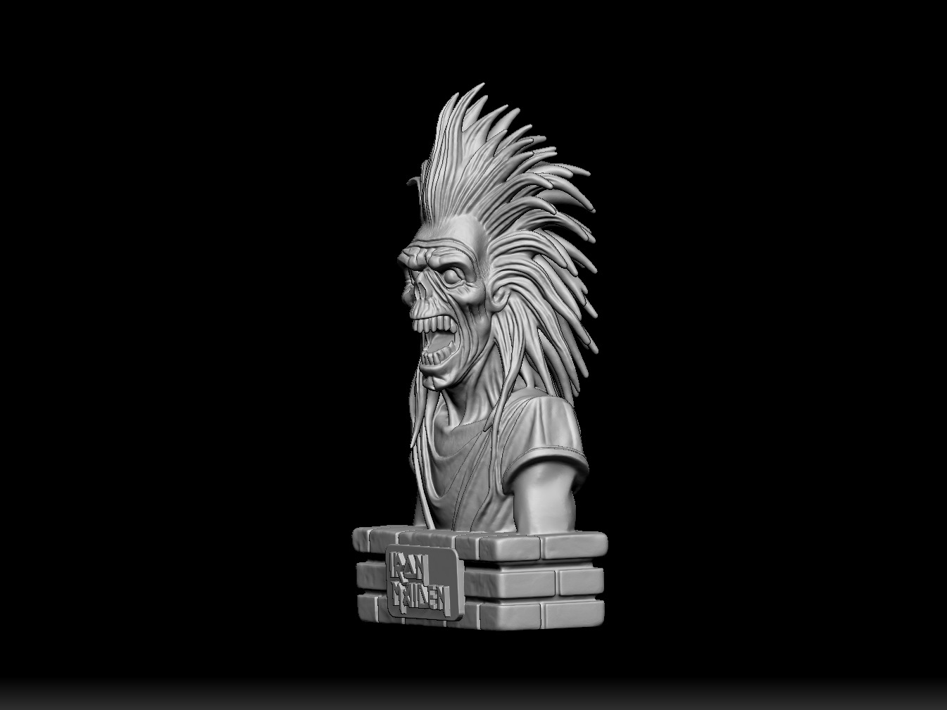 EDDIE IRON MAIDEN BUST 1980 ART 3D print model_3